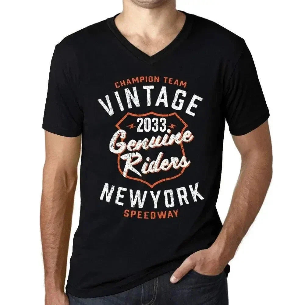 Men's Graphic V Neck New York Genuine Riders 2033 - Adult & Kids T-Shirts, Sweatshirts & Hoodies apparel design preview 1