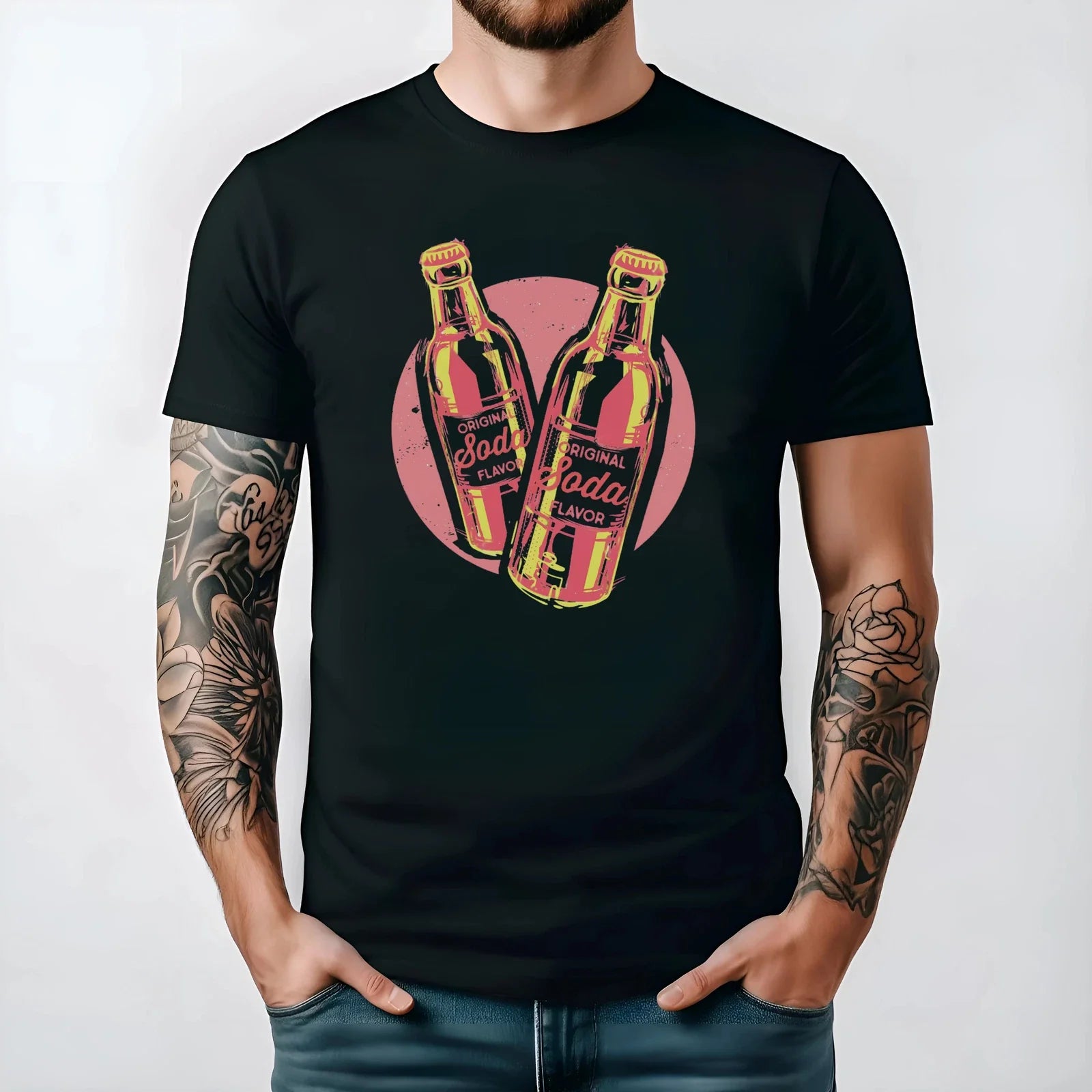 Original Soda Flavor Retro Bottle Graphic 80s Neon - Adult & Kids T-Shirts, Sweatshirts & Hoodies apparel design preview 1