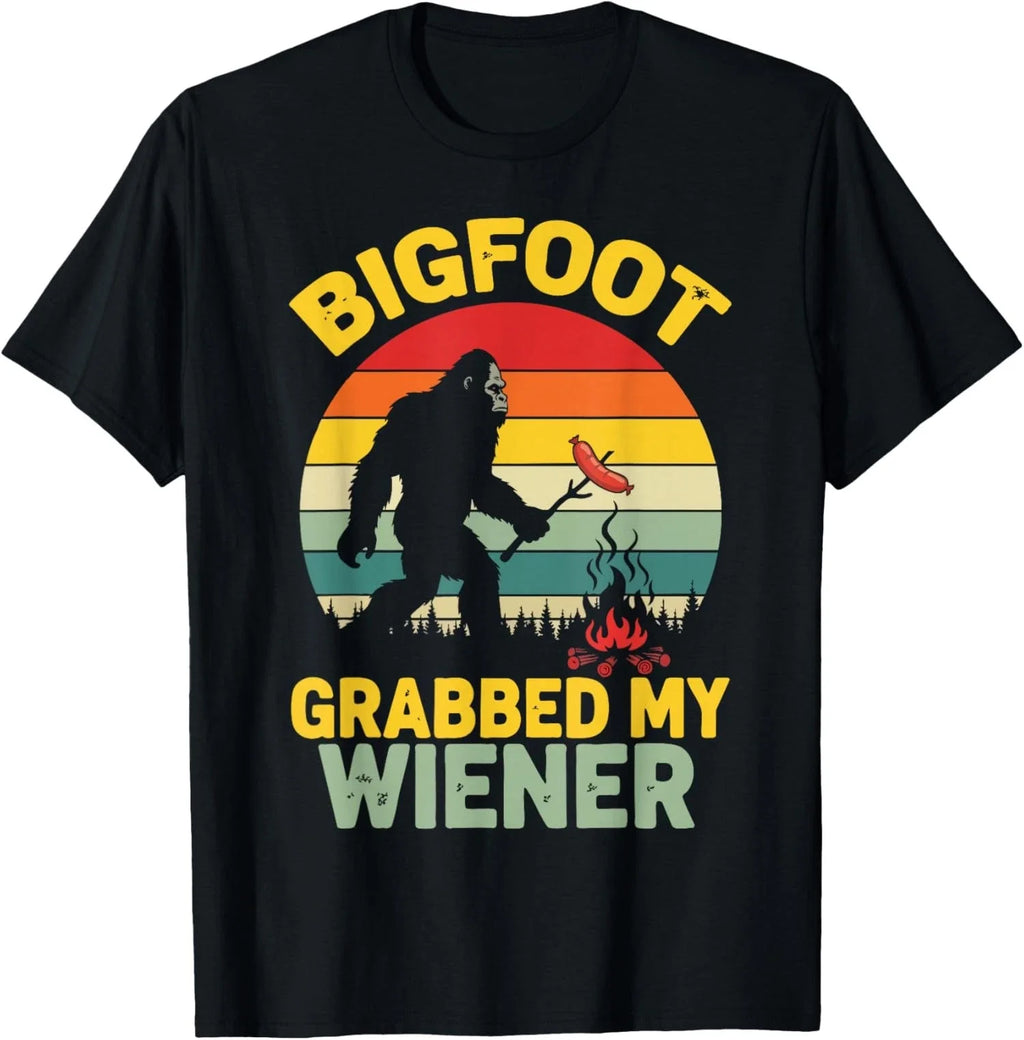 Bigfoot Grabbed My Wiener Funny Sasquatch Humor - Adult & Kids T-Shirts, Sweatshirts & Hoodies apparel design preview 1