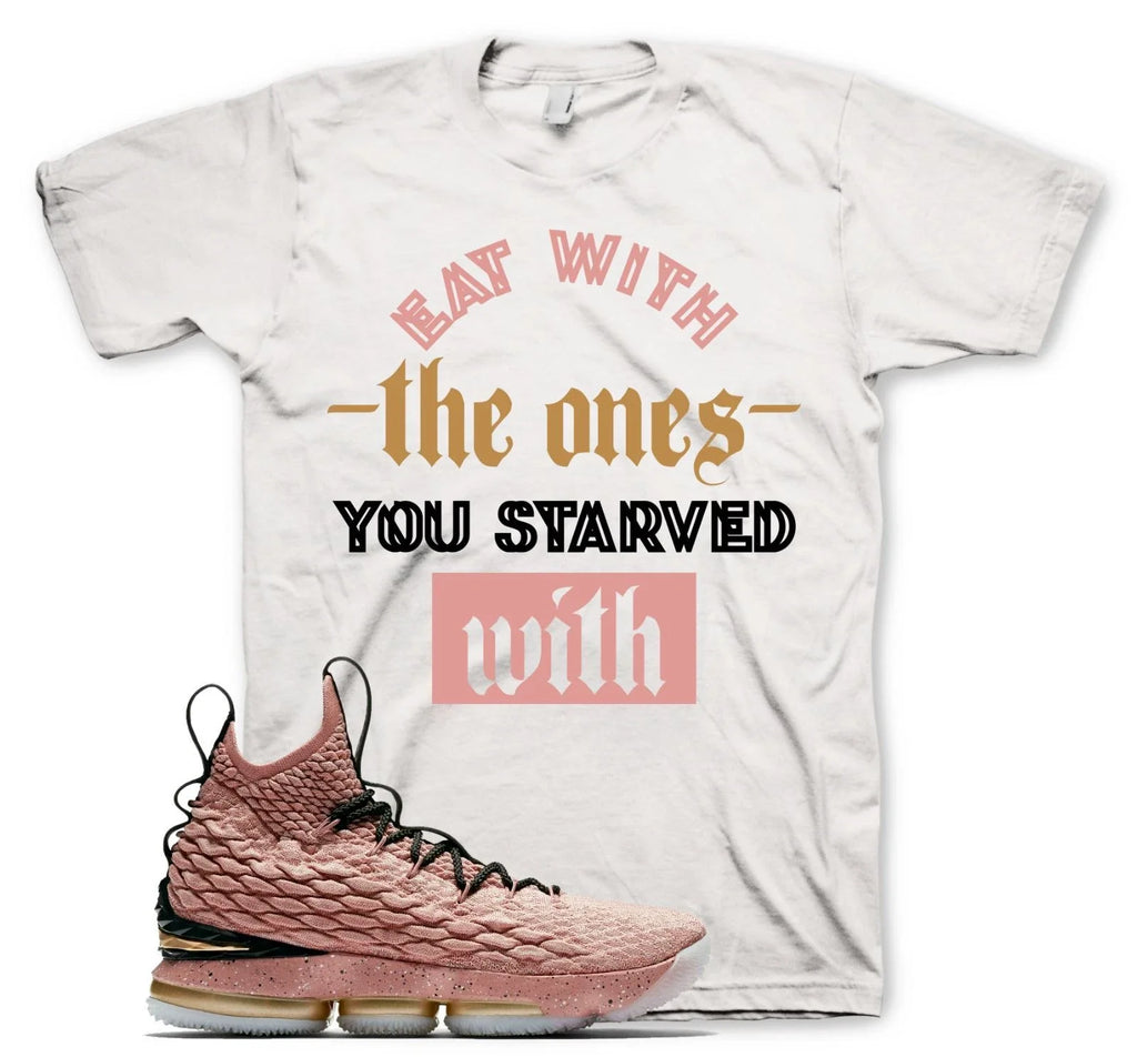 White STARVED for N Lebron 15 Hollywood All Star Rust - Adult & Kids T-Shirts, Sweatshirts & Hoodies apparel design preview 1