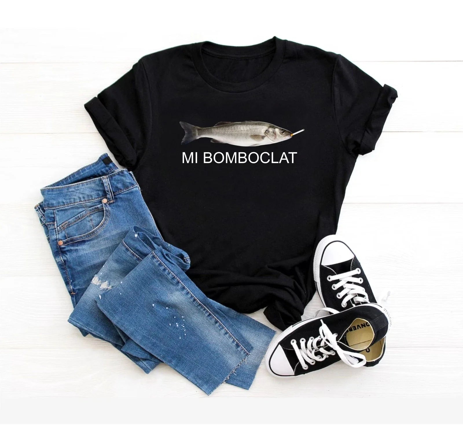 MI BOMBOCLAT Funny Fish Meme Lovers Gift, Birthday - Adult & Kids T-Shirts, Sweatshirts & Hoodies apparel design preview 1