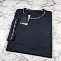 FRED PERRY Mens Navy Blue Twin Tipped SIZE XL M1588V - Adult & Kids T-Shirts, Sweatshirts & Hoodies apparel design preview 1