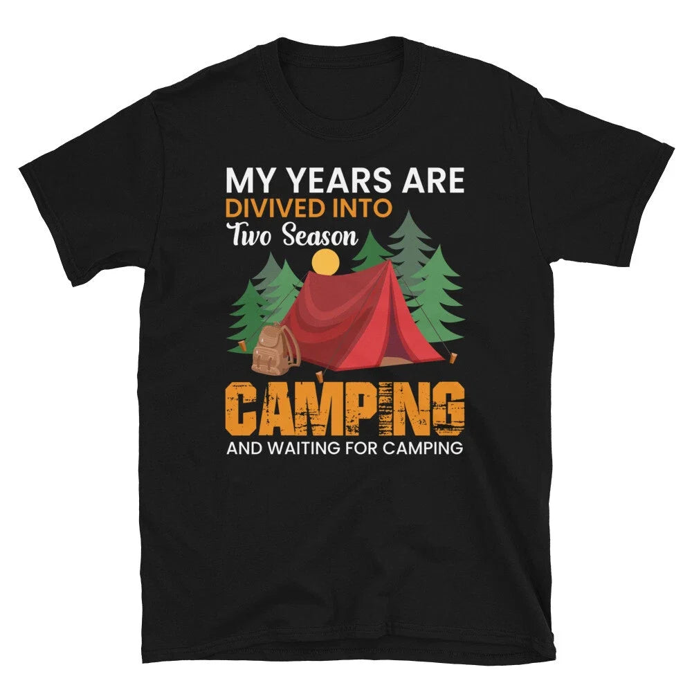 Two Seasons Vintage Design Camping Novelty - Adult & Kids T-Shirts, Sweatshirts & Hoodies apparel design preview 1
