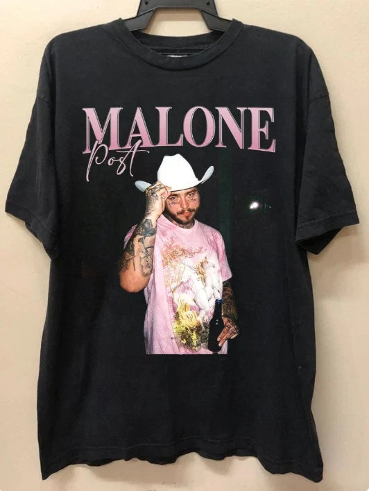Vintage Post Malone 90s Rap Music - Adult & Kids T-Shirts, Sweatshirts & Hoodies apparel design preview 1