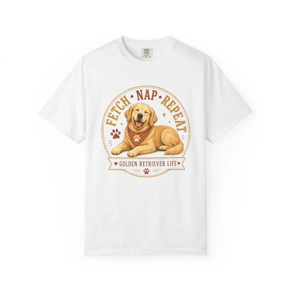 Fetch Nap Repeat Funny Golden Retriever Dog Lover - Adult & Kids T-Shirts, Sweatshirts & Hoodies apparel design preview 1