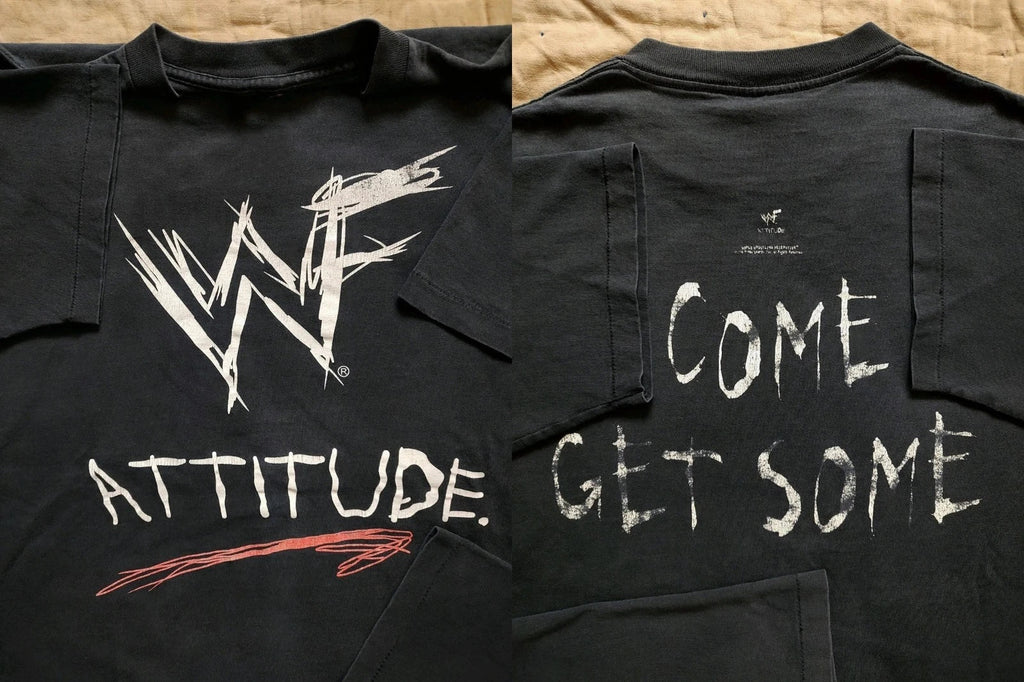 New /90s WWF Attitude Come Get Some-double side - Adult & Kids T-Shirts, Sweatshirts & Hoodies apparel design preview 1