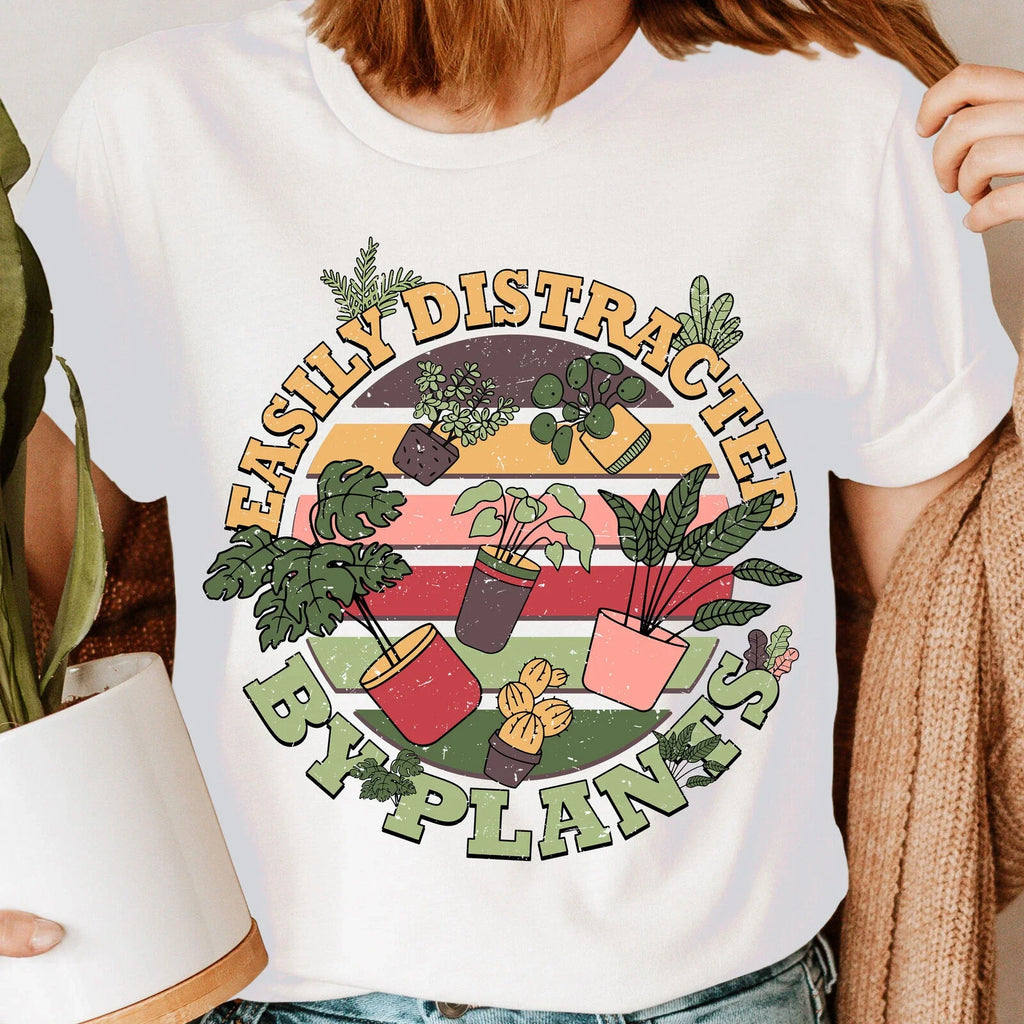 Easily Distracted Plant Lover ,Gardening Gardener - Adult & Kids T-Shirts, Sweatshirts & Hoodies apparel design preview 1