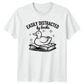 Easily Distracted By Books Book Lover Reading Gift - Adult & Kids T-Shirts, Sweatshirts & Hoodies apparel design preview 1