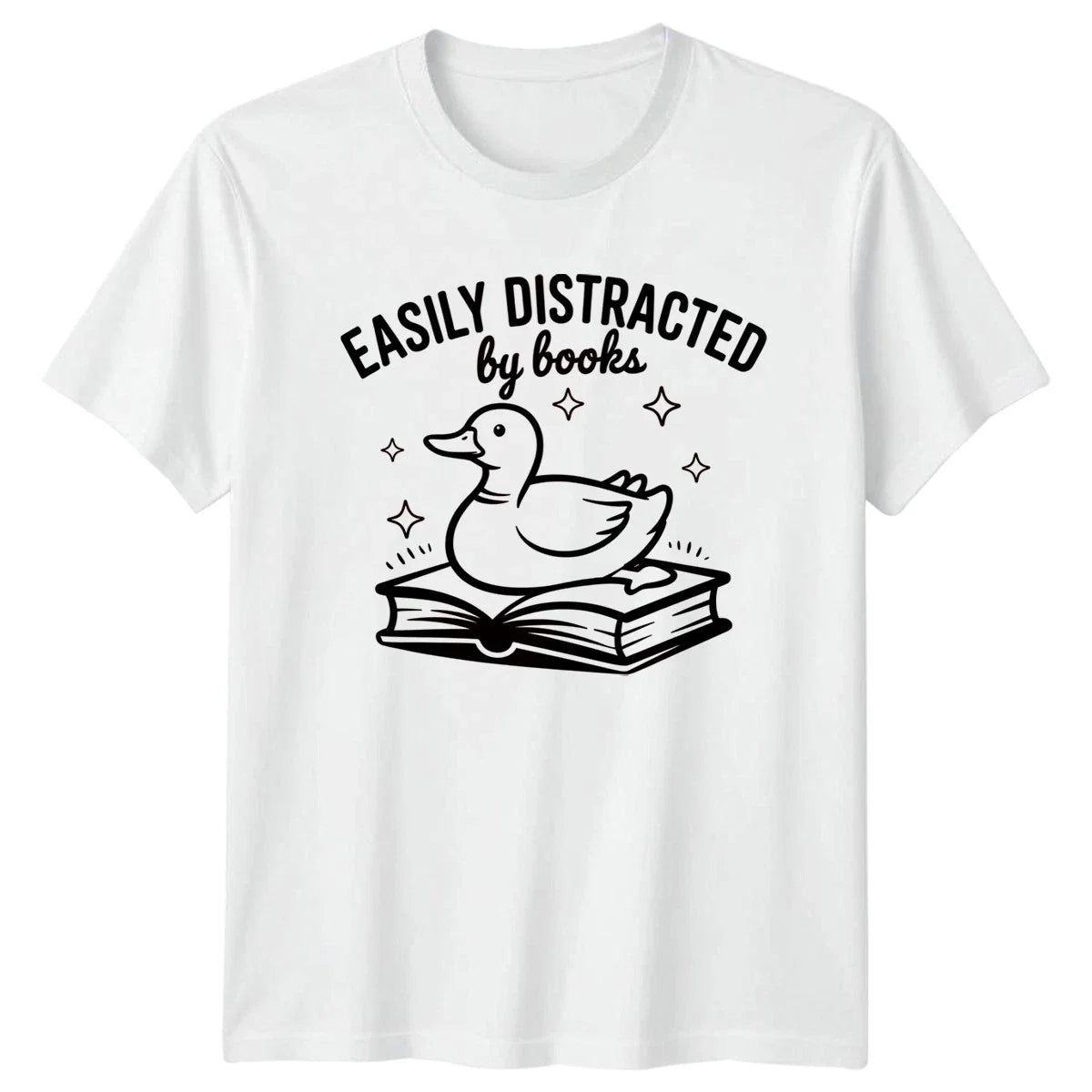 Easily Distracted By Books Book Lover Reading Gift - Adult & Kids T-Shirts, Sweatshirts & Hoodies apparel design preview 1