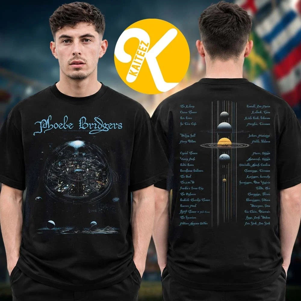 Phoebe Bridgers Merch Planetarium Black Two Sided - Adult & Kids T-Shirts, Sweatshirts & Hoodies apparel design preview 1