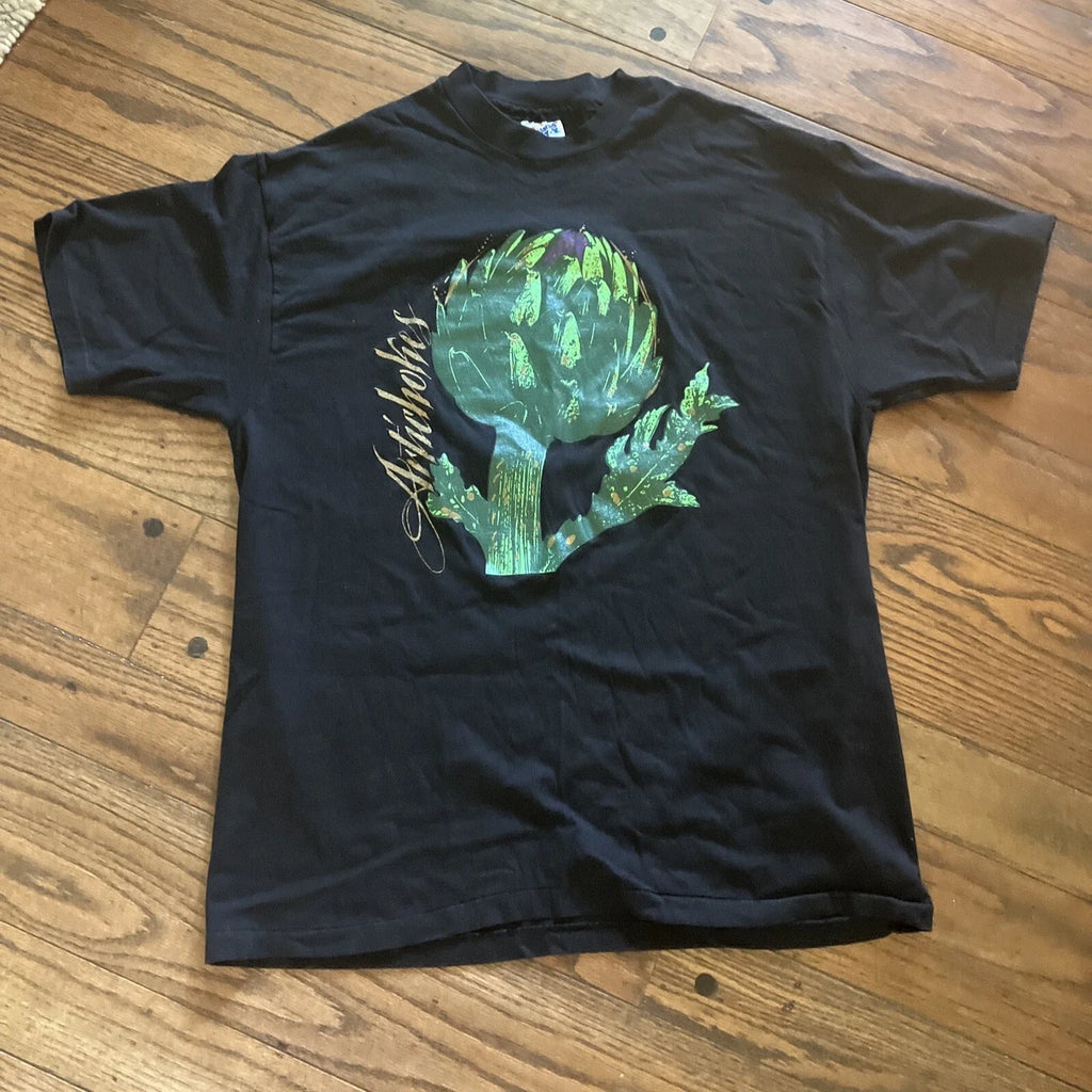 Artichokes Men's SIze XL VTG Castroville Giant Black - Adult & Kids T-Shirts, Sweatshirts & Hoodies apparel design preview 1