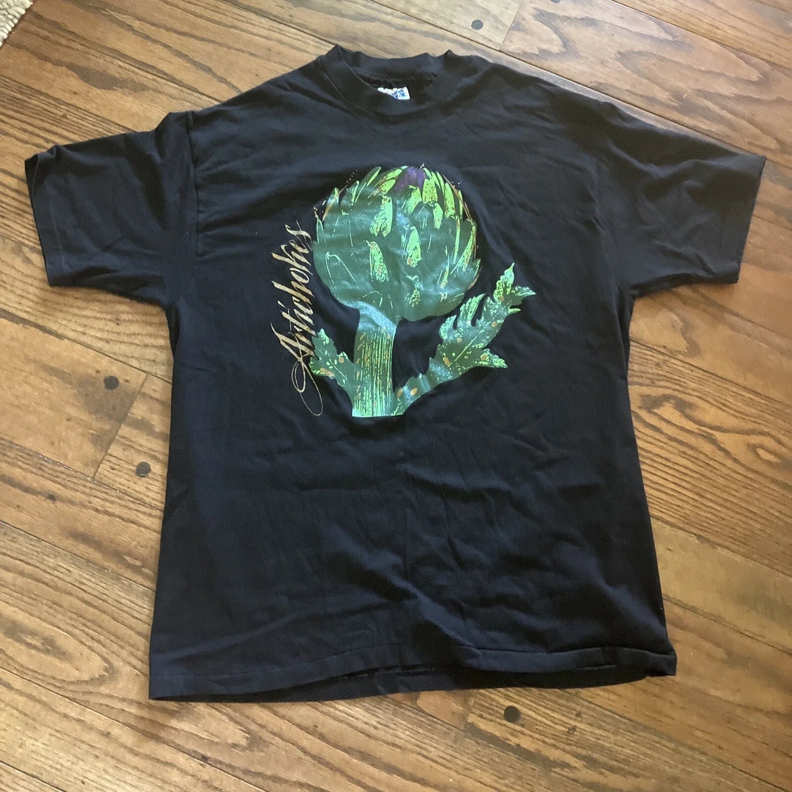 Artichokes Men's SIze XL VTG Castroville Giant Black - Adult & Kids T-Shirts, Sweatshirts & Hoodies apparel design preview 1
