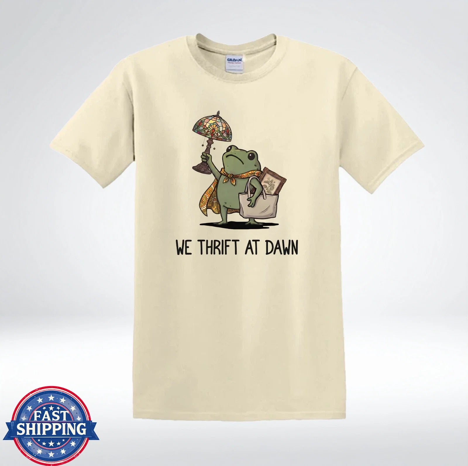 We Thrift At Dawn Funny Thrifting Frog Graphic - Adult & Kids T-Shirts, Sweatshirts & Hoodies apparel design preview 1