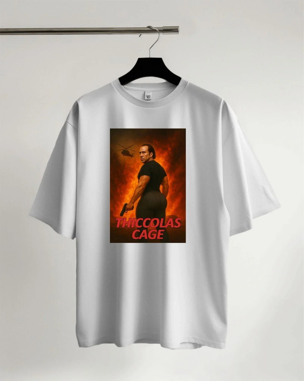 Thiccolas Cage Meme Funny Lover Gag - Adult & Kids T-Shirts, Sweatshirts & Hoodies apparel design preview 1