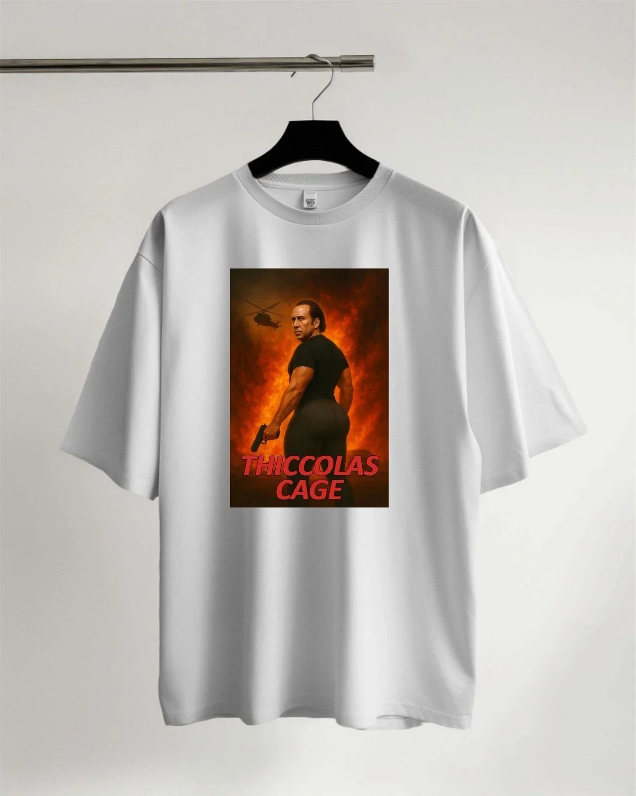 Thiccolas Cage Meme Funny Lover Gag - Adult & Kids T-Shirts, Sweatshirts & Hoodies apparel design preview 1
