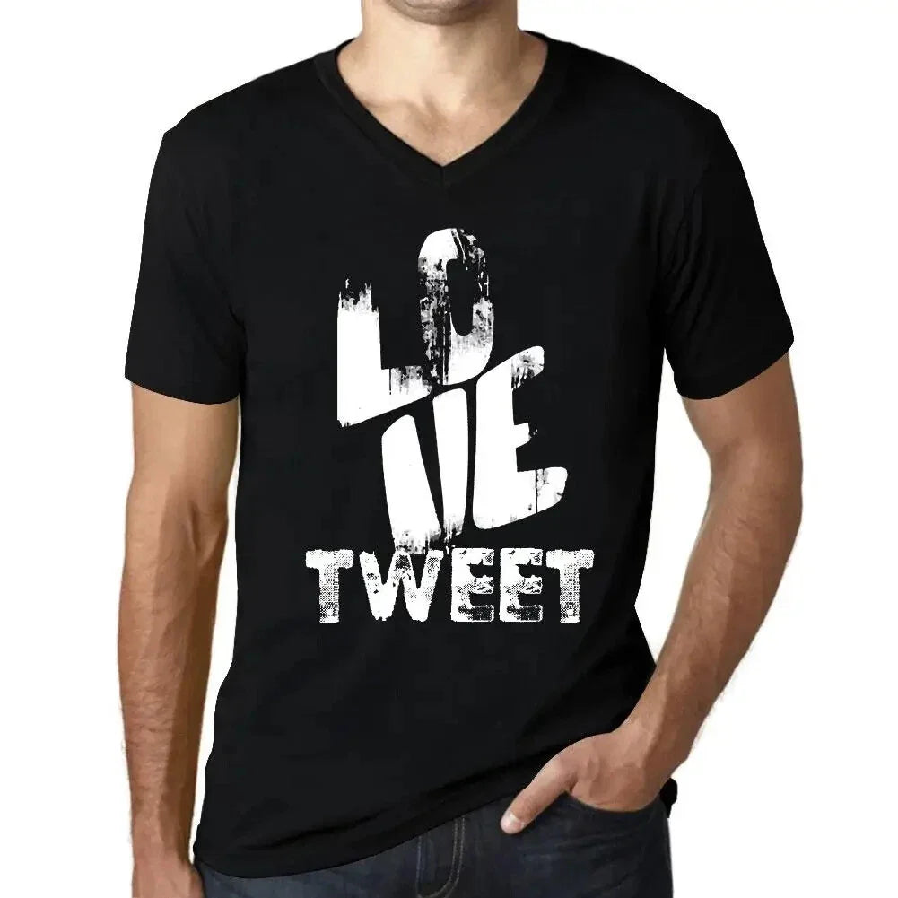 Men's Graphic V Neck Love Tweet Eco-Friendly Limited - Adult & Kids T-Shirts, Sweatshirts & Hoodies apparel design preview 1