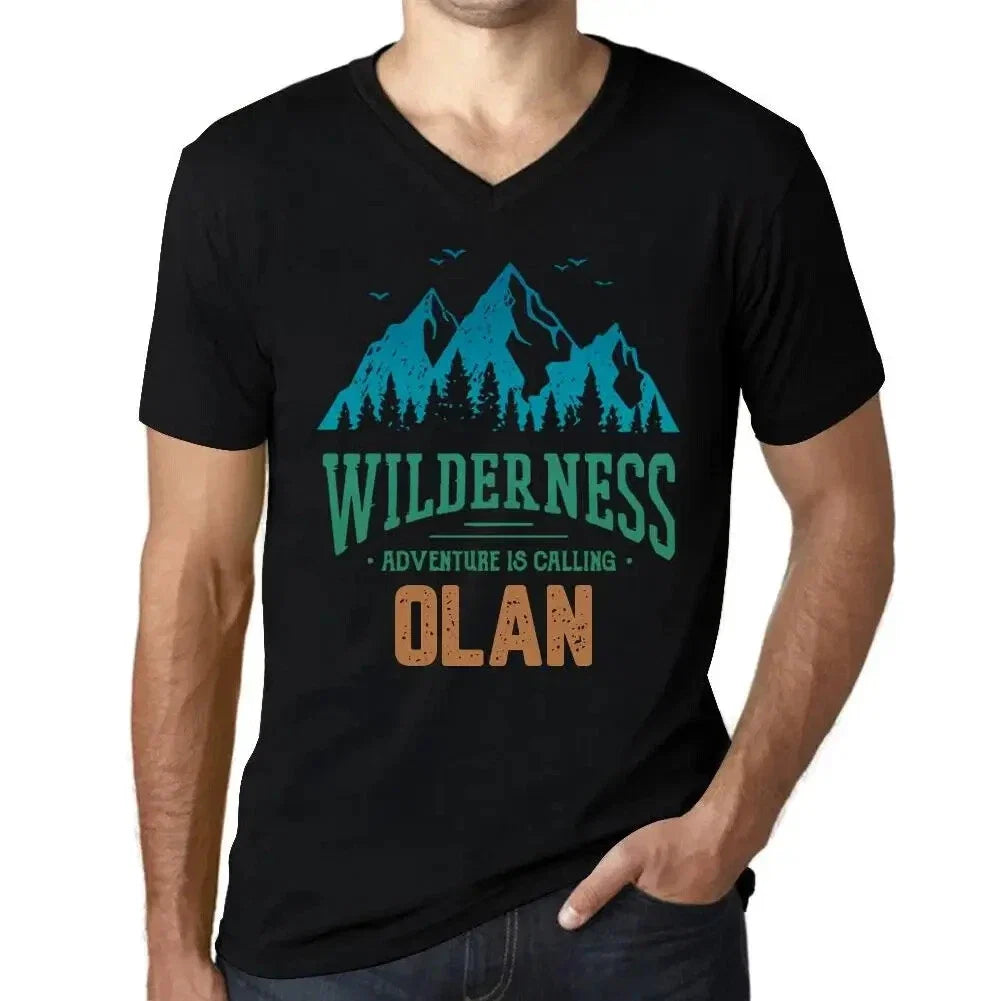 Men's Graphic V Neck Wilderness, Adventure Is Calling - Adult & Kids T-Shirts, Sweatshirts & Hoodies apparel design preview 1