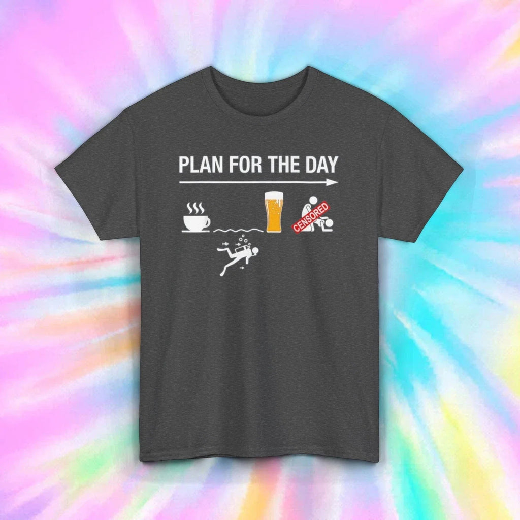 Plan for the Day Funny Swim Beer Coffee Graphic Beach - Adult & Kids T-Shirts, Sweatshirts & Hoodies apparel design preview 1