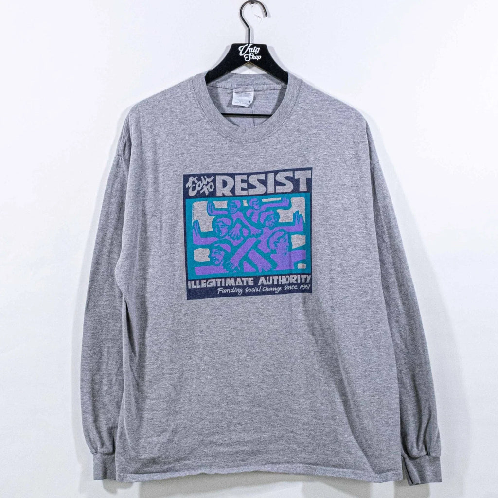 Resist Illegitimate Authority XL Pop Art Vtg Y2K - Adult & Kids T-Shirts, Sweatshirts & Hoodies apparel design preview 1
