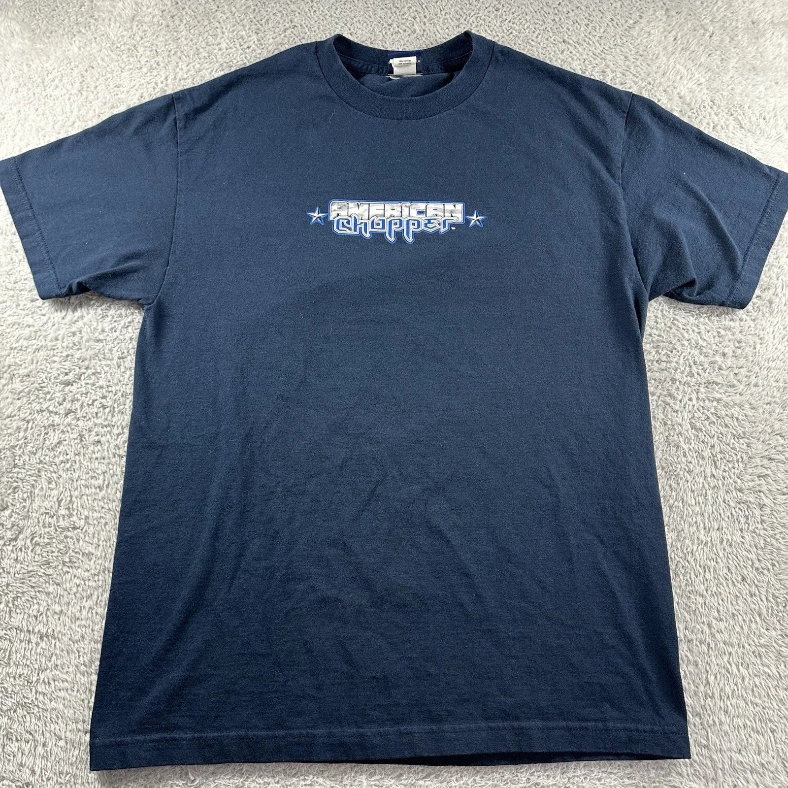 VINTAGE American Choppers Mens Large Blue Double - Adult & Kids T-Shirts, Sweatshirts & Hoodies apparel design preview 1
