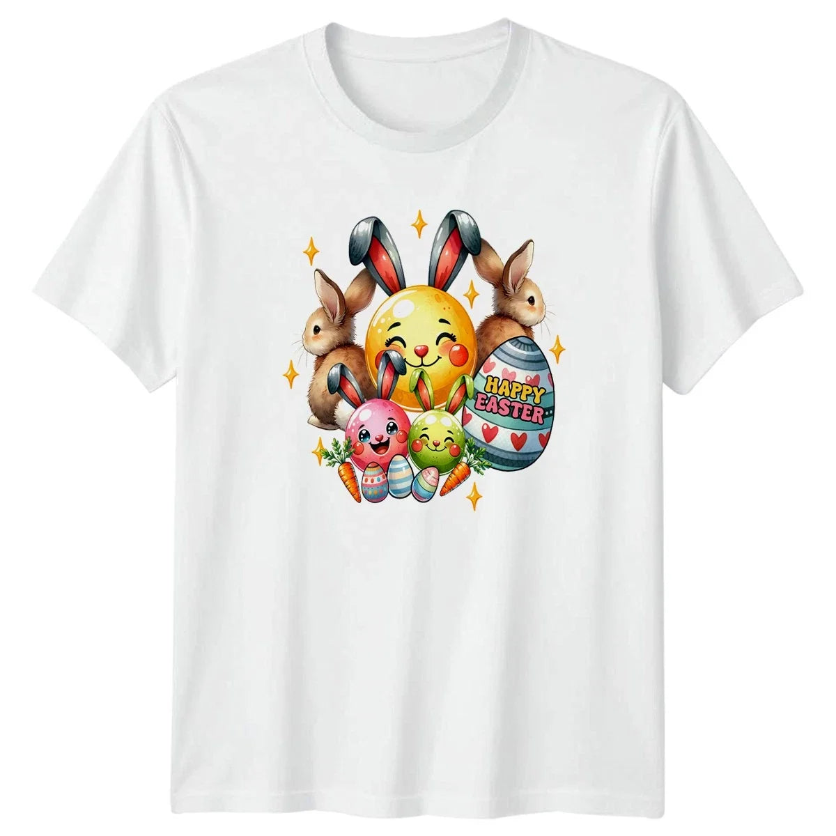 Happy Easter Kawaii Bunny Rabbit Holiday Gift For Him - Adult & Kids T-Shirts, Sweatshirts & Hoodies apparel design preview 1