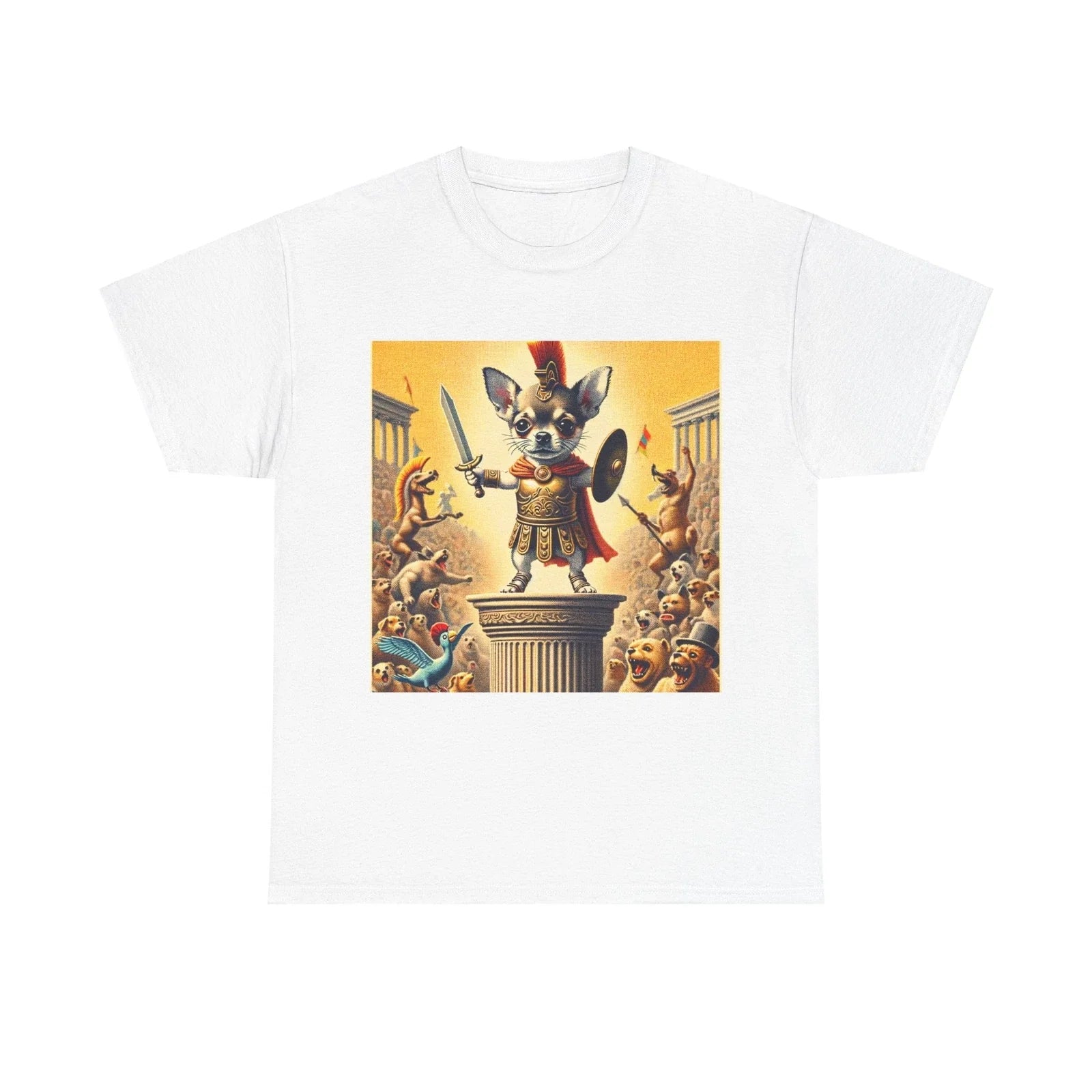 Chihuahua Gladiator Pop Art Vintage Style - Adult & Kids T-Shirts, Sweatshirts & Hoodies apparel design preview 1