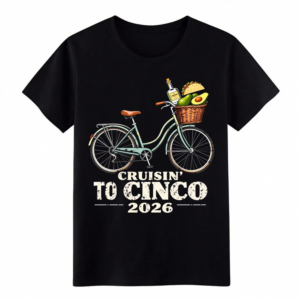 "Cruisin' to Cinco 2026" de Mayo Bicycle Fiesta - Adult & Kids T-Shirts, Sweatshirts & Hoodies apparel design preview 1