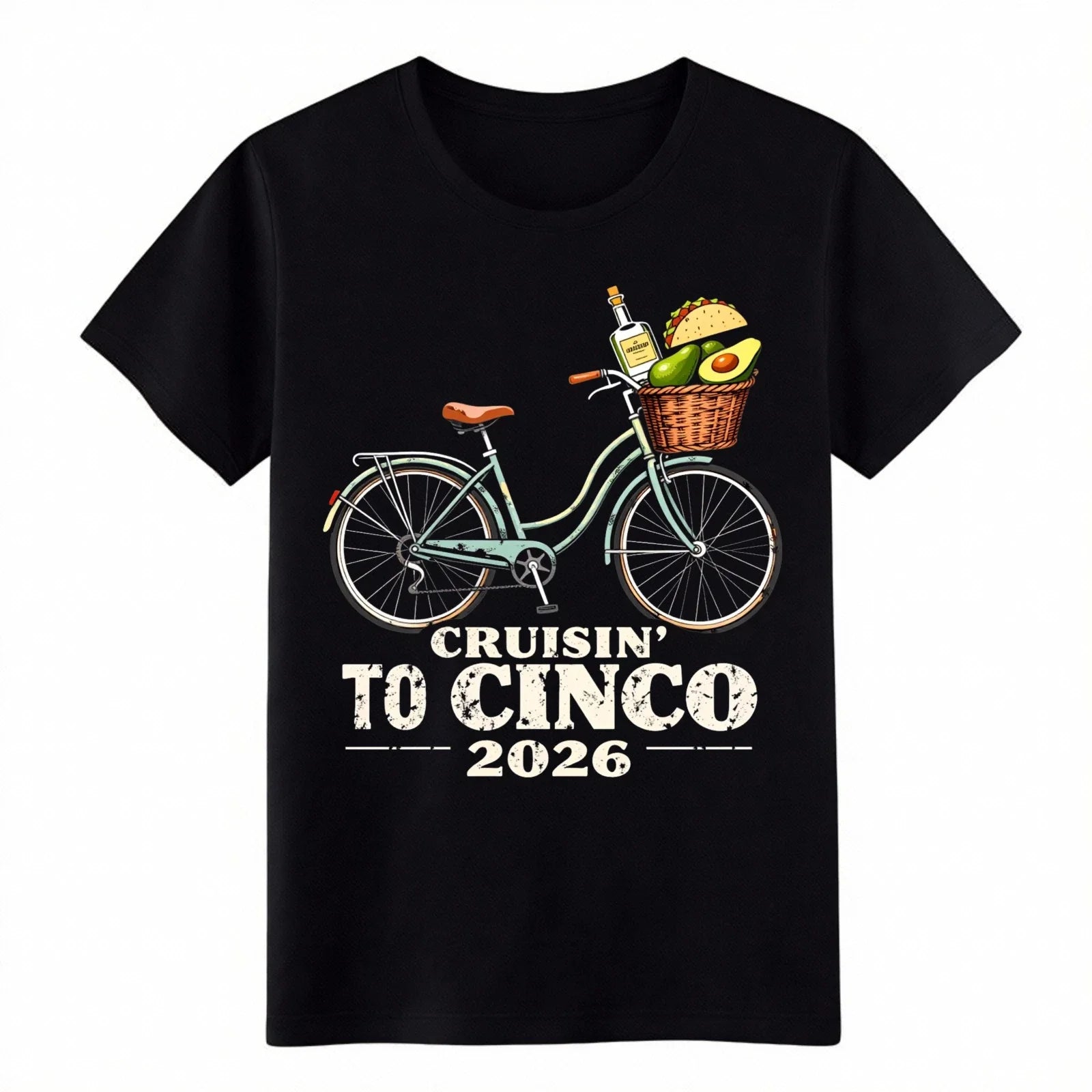 "Cruisin' to Cinco 2026" de Mayo Bicycle Fiesta - Adult & Kids T-Shirts, Sweatshirts & Hoodies apparel design preview 1