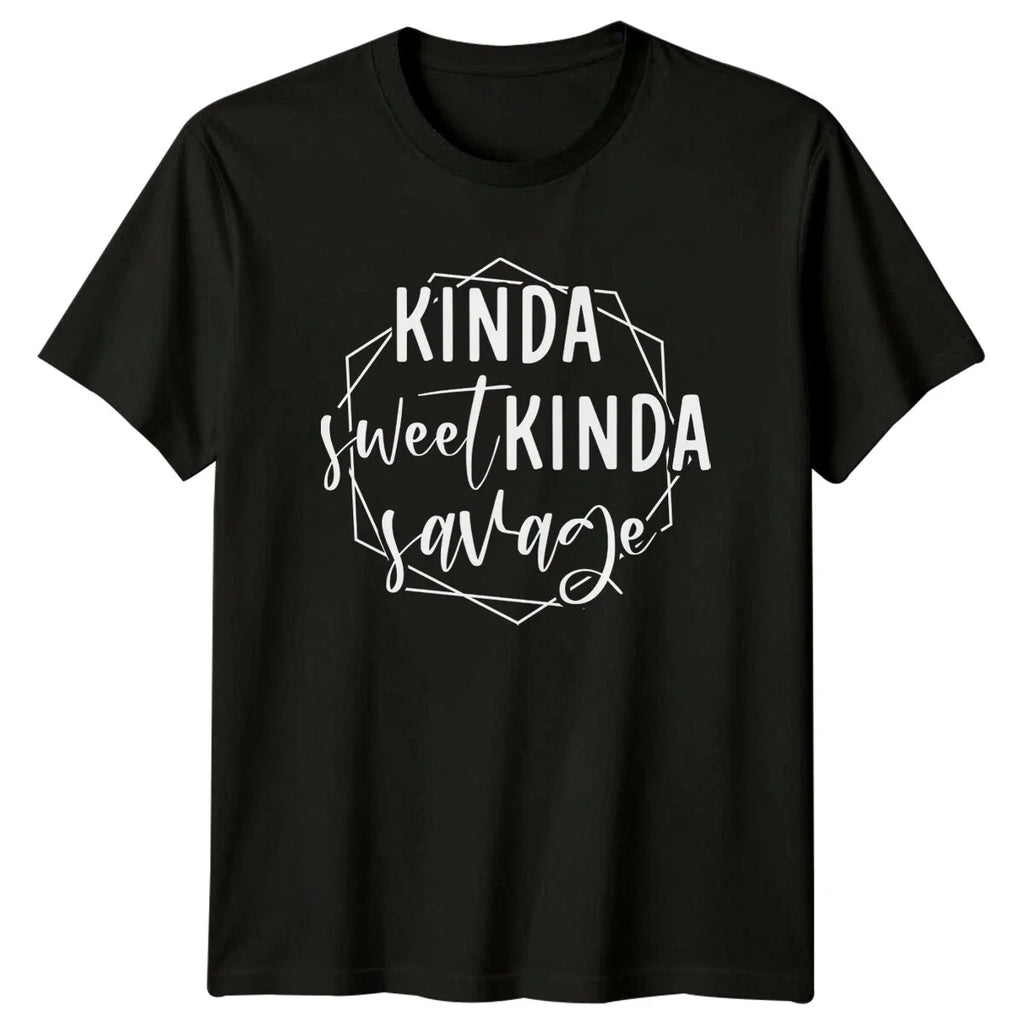 Kinda Sweet Savage Sarcastic Quote Graphic - Adult & Kids T-Shirts, Sweatshirts & Hoodies apparel design preview 1