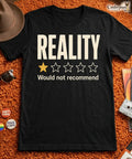 Reality 1 Star Review Funny Pessimist Nihilist Dark - Adult & Kids T-Shirts, Sweatshirts & Hoodies apparel design preview 1