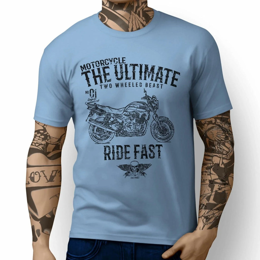 JL Ultimate Illustration For A Yamaha XJR1300 - Adult & Kids T-Shirts, Sweatshirts & Hoodies apparel design preview 1