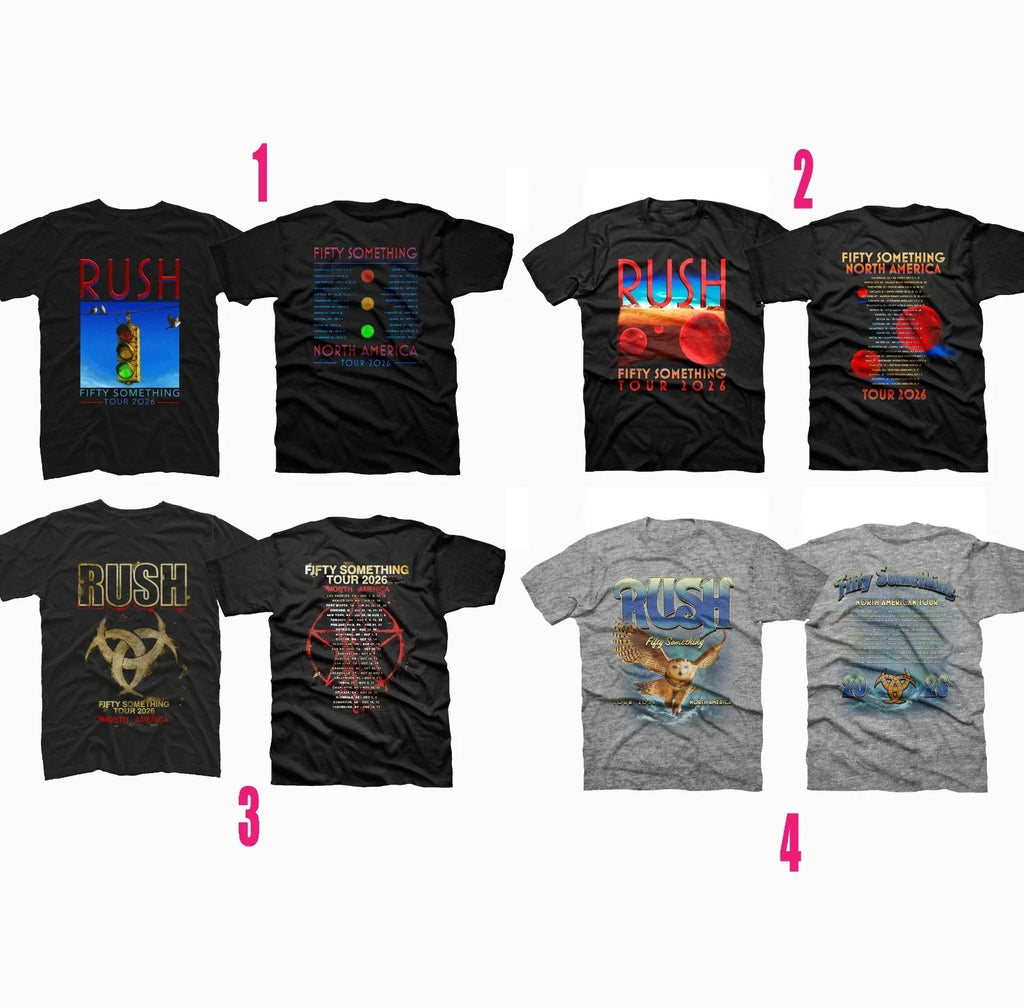 Rush Fifty Something Tour 2026 Reprint - Adult & Kids T-Shirts, Sweatshirts & Hoodies apparel design preview 1