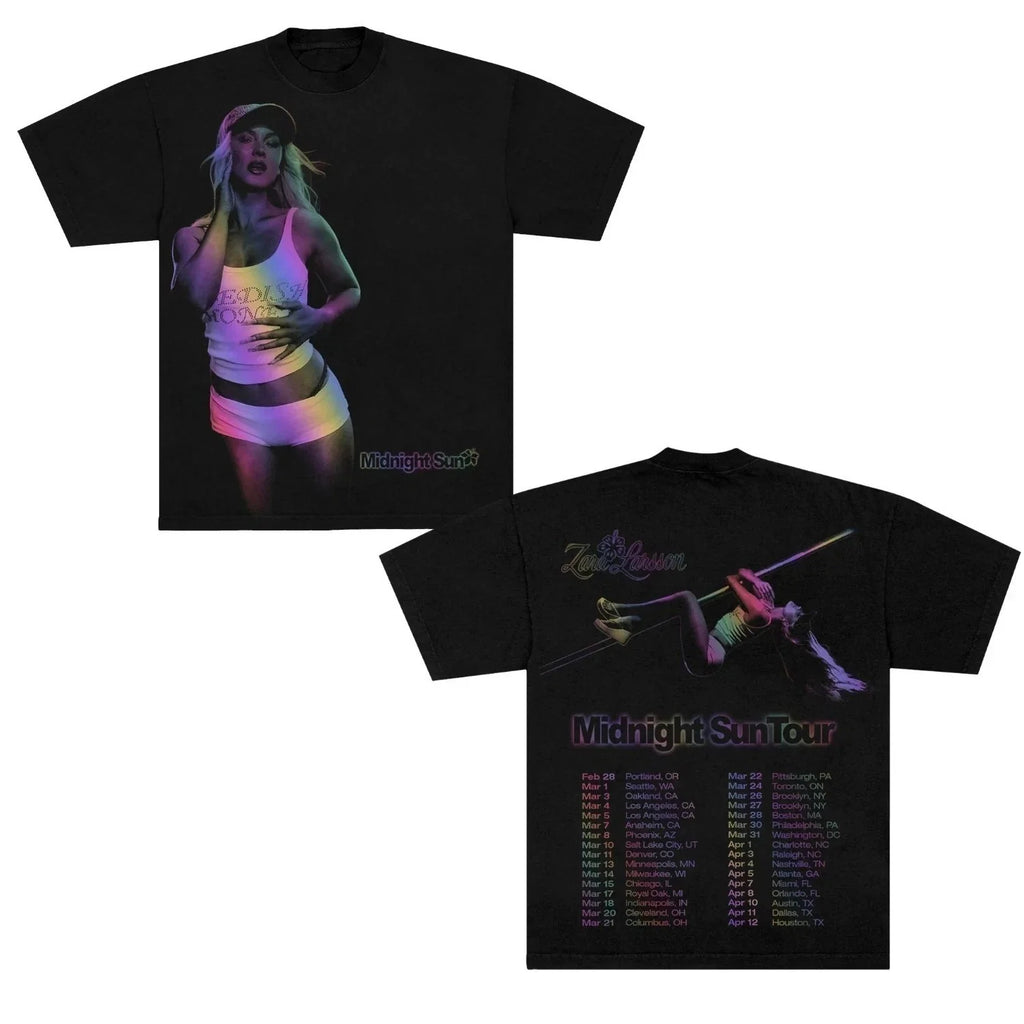 Zara Larsson Midnight Sun Tour 2026 - Adult & Kids T-Shirts, Sweatshirts & Hoodies apparel design preview 1