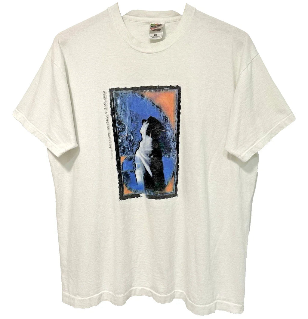 RARE Vtg 90s 1997 MacOS Corel Draw 8 Cyberdelic - Adult & Kids T-Shirts, Sweatshirts & Hoodies apparel design preview 1