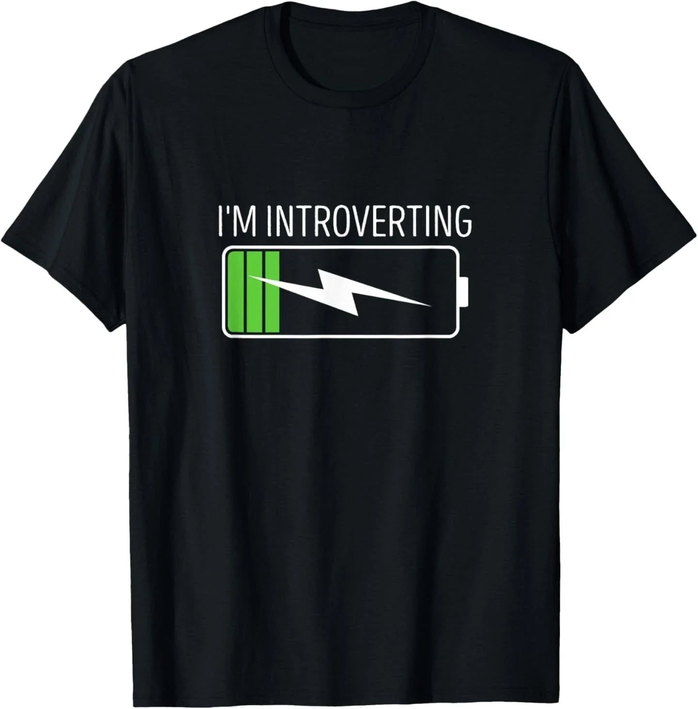 I'm Introverting Anti Social Funny Charging Battery - Adult & Kids T-Shirts, Sweatshirts & Hoodies apparel design preview 1