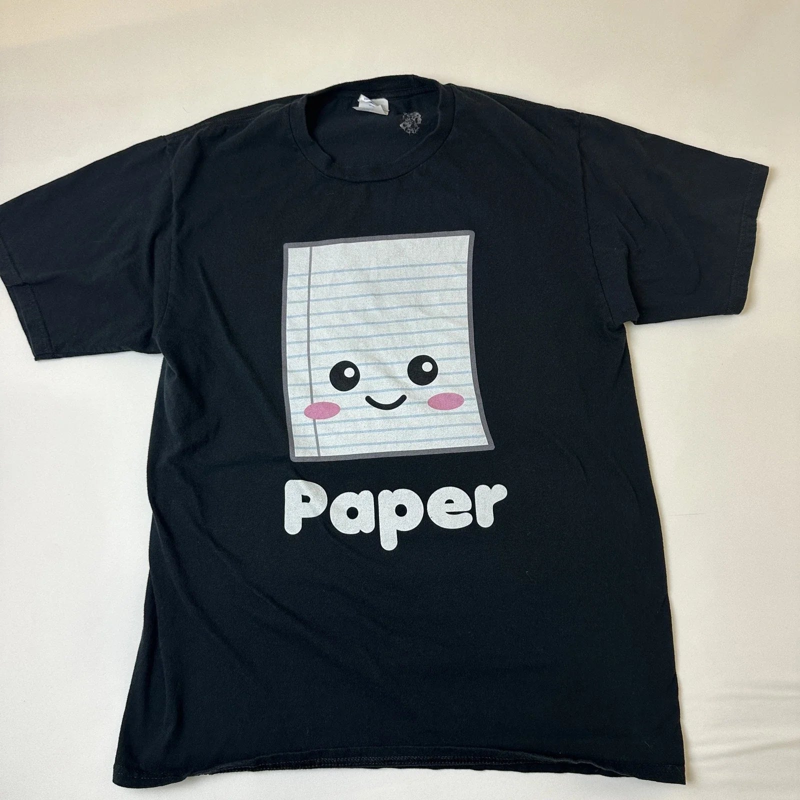 Paper Mens Medium Black Cute Kawaii Graphic Notebook - Adult & Kids T-Shirts, Sweatshirts & Hoodies apparel design preview 1