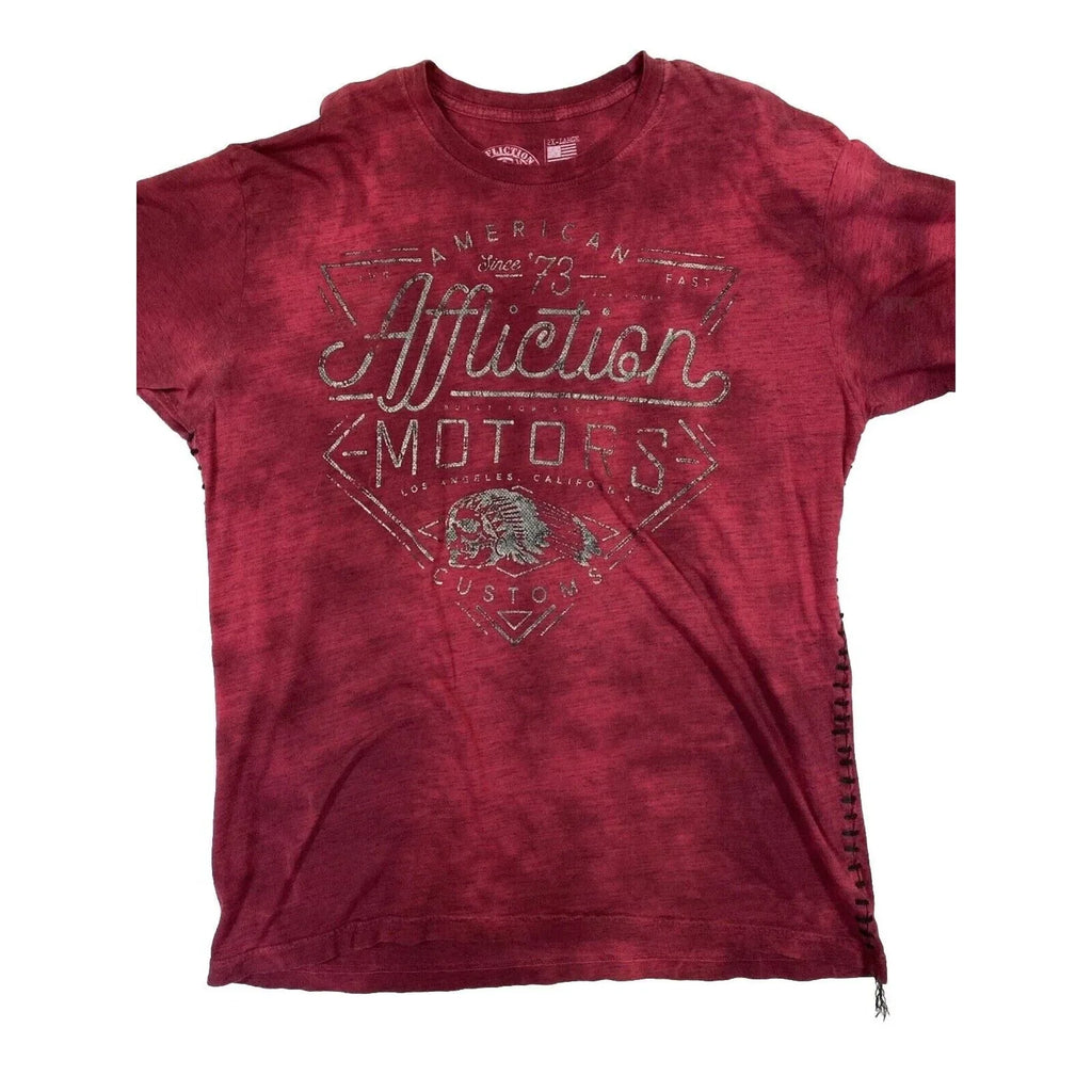 Affliction Mens XXL American Customs Indian Skull - Adult & Kids T-Shirts, Sweatshirts & Hoodies apparel design preview 1