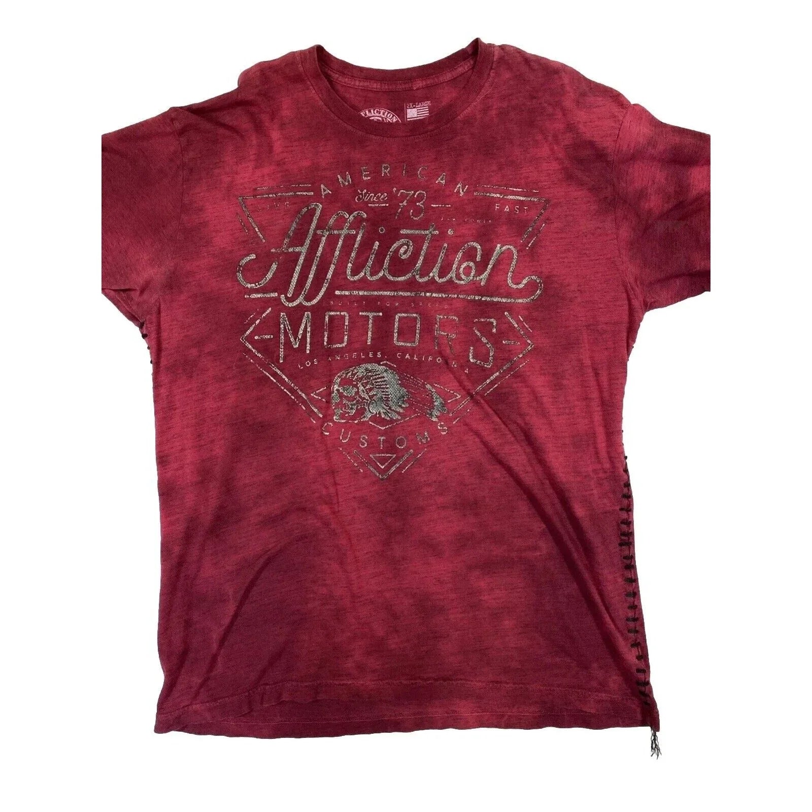 Affliction Mens XXL American Customs Indian Skull - Adult & Kids T-Shirts, Sweatshirts & Hoodies apparel design preview 1
