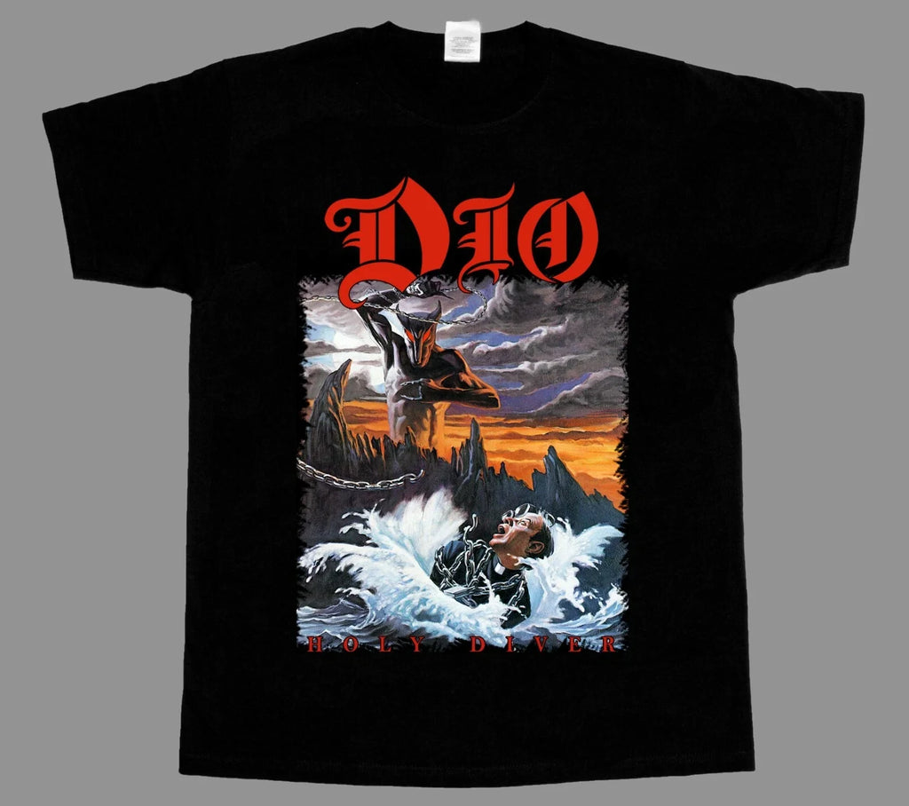 DIO Holy Diver NEW BLACK SHORT/ 3 4 5XL - Adult & Kids T-Shirts, Sweatshirts & Hoodies apparel design preview 1