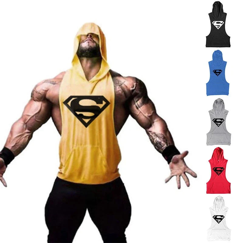 Men's Superman New Fitness Muscle Sleeveless Stringer - Adult & Kids T-Shirts, Sweatshirts & Hoodies apparel design preview 1