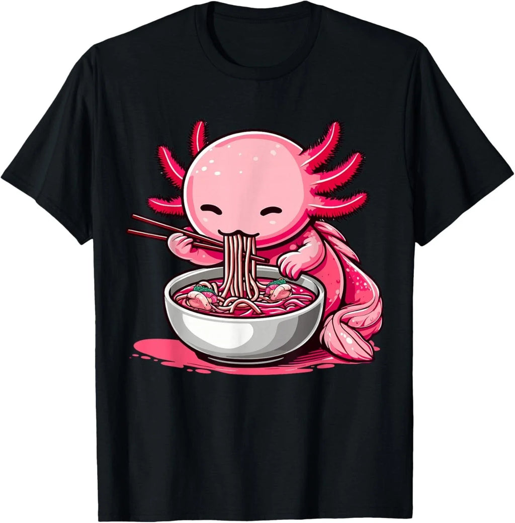 Funny Axolotl Noodle Gifts Anime Kawaii - Adult & Kids T-Shirts, Sweatshirts & Hoodies apparel design preview 1