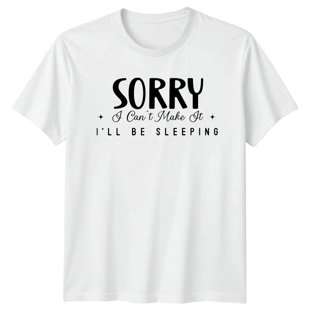 Sorry I Cant Make It Sleep Humor Introvert Birthday - Adult & Kids T-Shirts, Sweatshirts & Hoodies apparel design preview 1