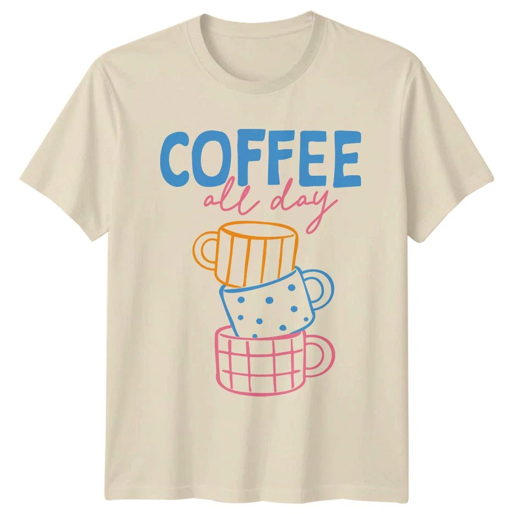 Coffee All Day Lover Mothers Gift For Him And Her - Adult & Kids T-Shirts, Sweatshirts & Hoodies apparel design preview 1
