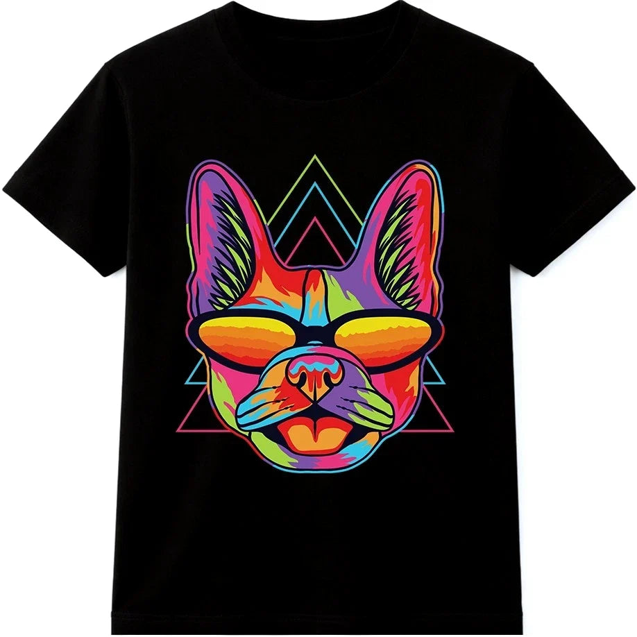 Dog Pop Art Sunglasses Graphic Cool Neon Artwork - Adult & Kids T-Shirts, Sweatshirts & Hoodies apparel design preview 1