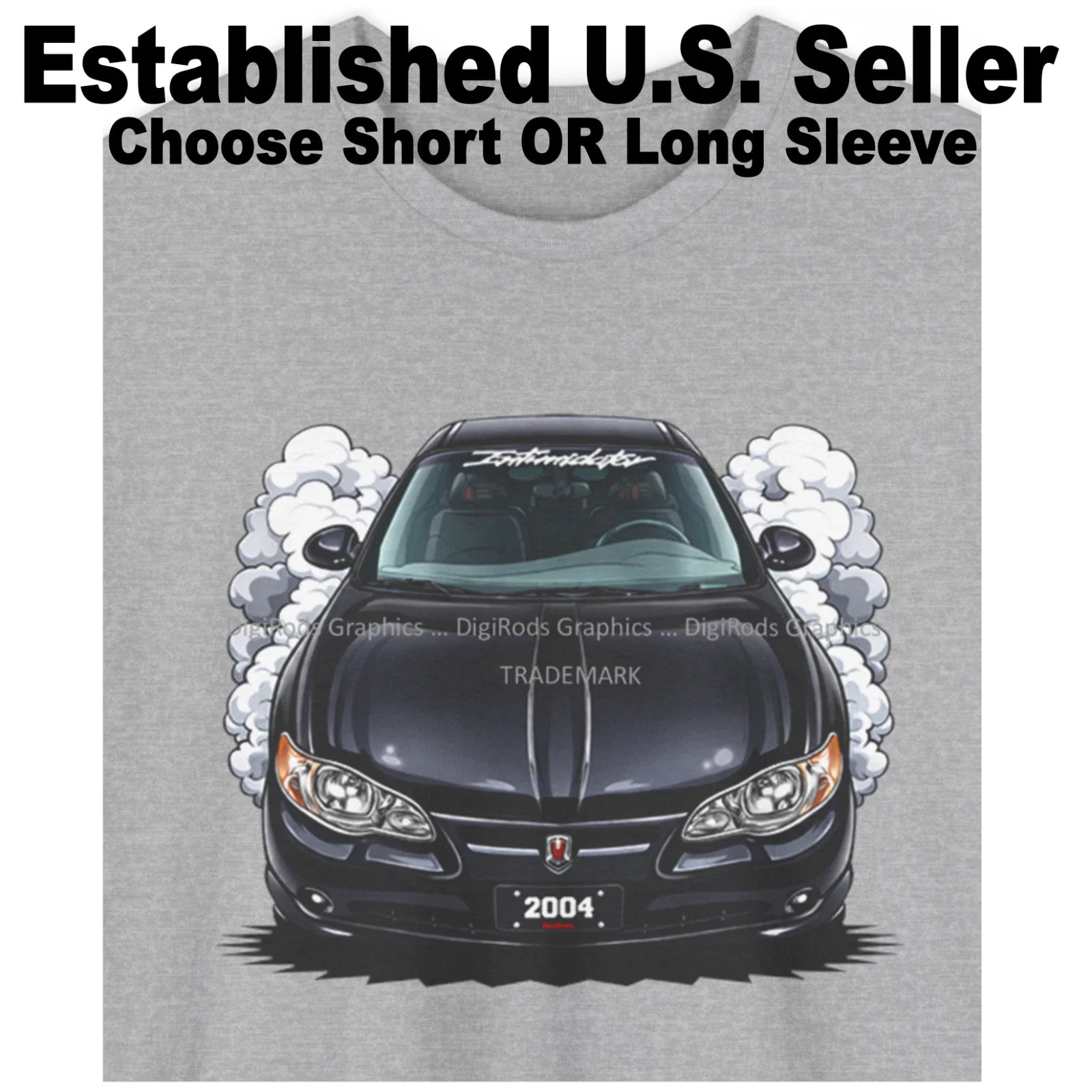 DigiRods Chevy Monte Carlo 2004 Black Intimidator - Adult & Kids T-Shirts, Sweatshirts & Hoodies apparel design preview 1