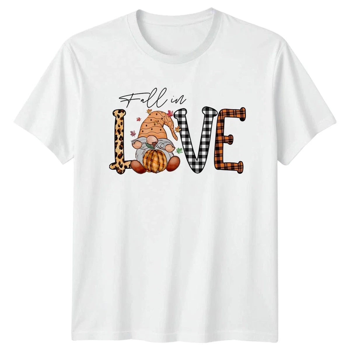 Fall In Love Pumpkin Gnome Autumn Gift For Him And - Adult & Kids T-Shirts, Sweatshirts & Hoodies apparel design preview 1