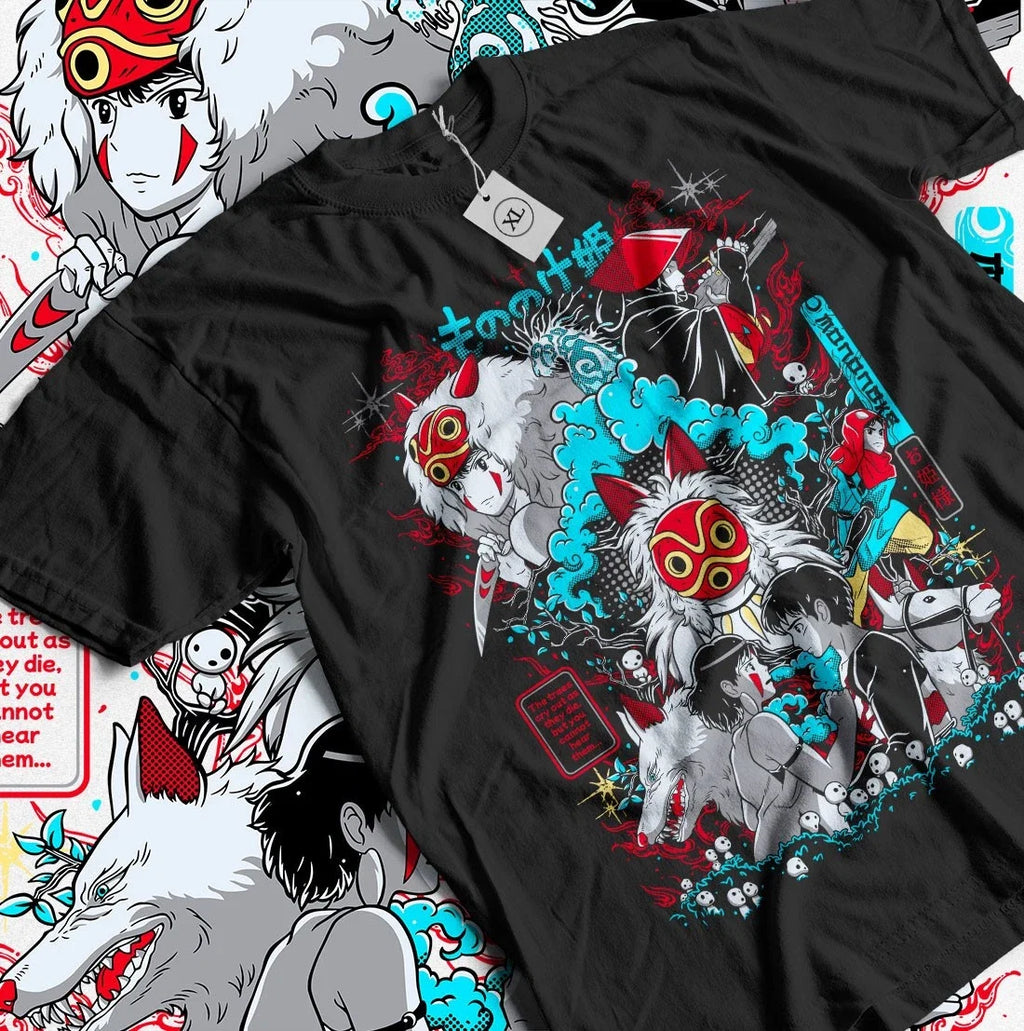 Princess Mononoke Hayao Miyazaki Girl Studio Ghibli - Adult & Kids T-Shirts, Sweatshirts & Hoodies apparel design preview 1