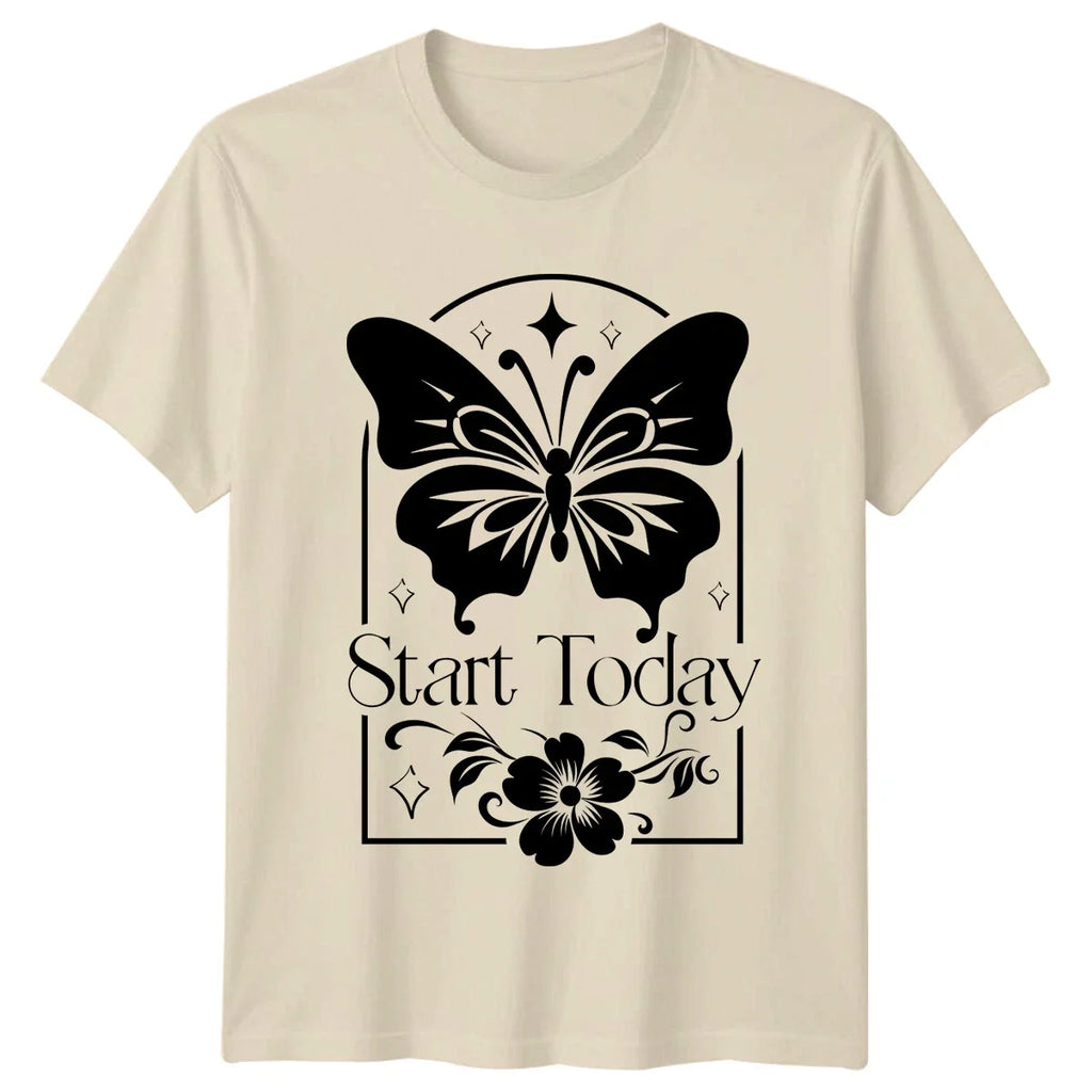 Start Today Butterfly Nature Graphic Boho Style - Adult & Kids T-Shirts, Sweatshirts & Hoodies apparel design preview 1