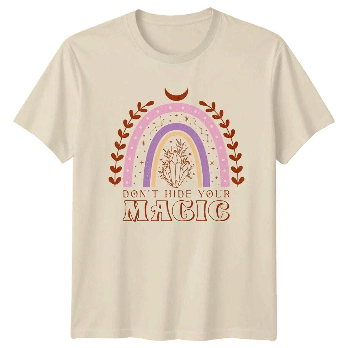 Don't Hide Your Magic Boho Rainbow Celestial Mens - Adult & Kids T-Shirts, Sweatshirts & Hoodies apparel design preview 1