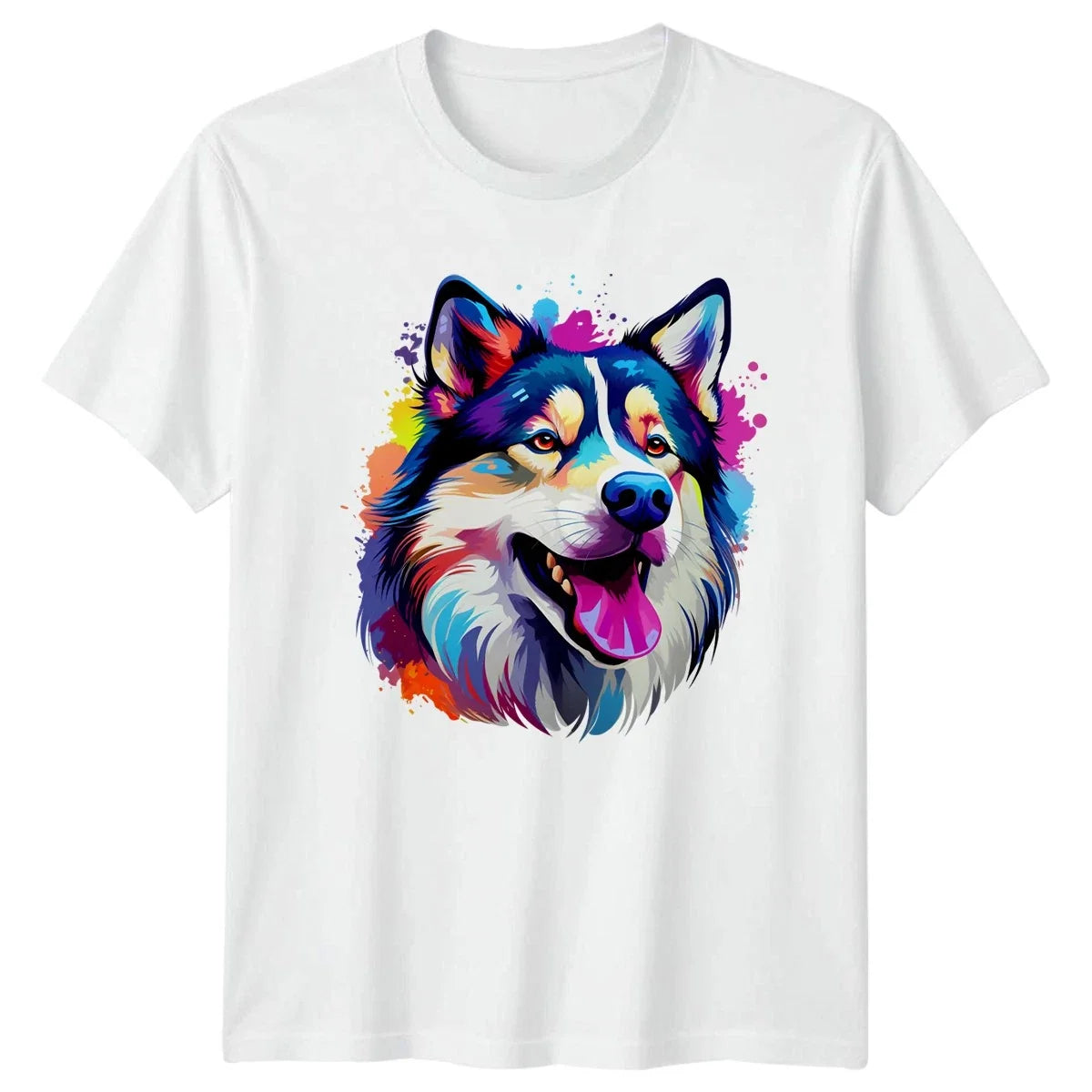 Colorful Husky Dog Pet Lover Gift For Him And Her - Adult & Kids T-Shirts, Sweatshirts & Hoodies apparel design preview 1